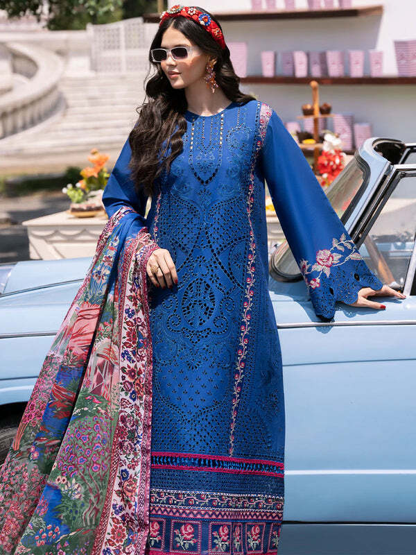 3 Piece Stitched Luxury Embroidered Chikankari Suit - Ready To Wear