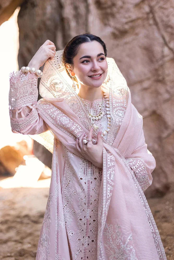 03-Piece Lawn Suit With Embroidery - Ready To Wear