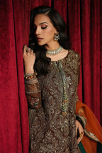 Amber Mocha Embroidered Chiffon 3-Piece – Ready to Wear