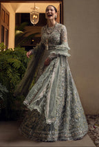 Silver Mist Heavy Embellished 3-Piece Ready-to-Wear Maxi