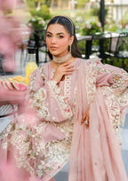 Pastel Pink Grace - Lawn Suit With Organza Dupatta | Ready To Wear