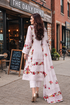 White Floral Lawn Embroidered Ready-to-Wear 3 Piece Suit