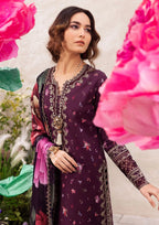 Berry Plum & Magenta Floral: Printed Lawn Suit