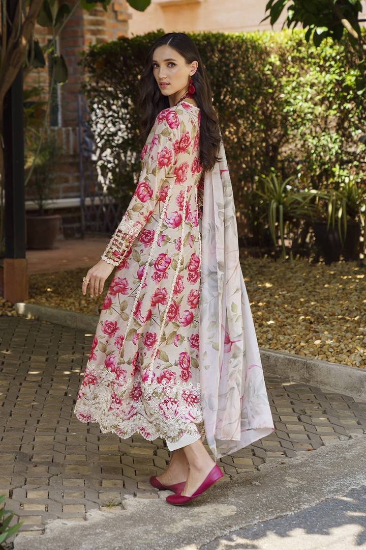 03-Piece Printed Lawn Suit - Ready To Wear