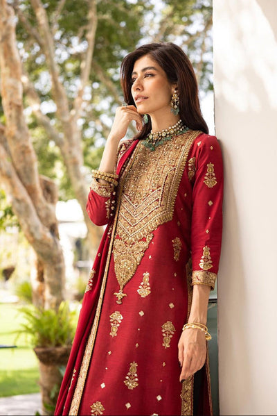 3-Piece Semi Pure Chiffon Suit-Ready To Wear