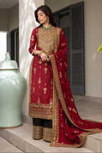 3-Piece Semi Pure Chiffon Suit-Ready To Wear