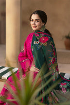 3 Piece Stitched Embroidered Chikankari Suit - Ready To Wear