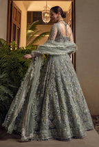 Silver Mist Heavy Embellished 3-Piece Ready-to-Wear Maxi