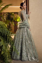 Silver Mist Heavy Embellished 3-Piece Ready-to-Wear Maxi
