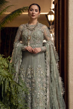 Silver Mist Heavy Embellished 3-Piece Ready-to-Wear Maxi