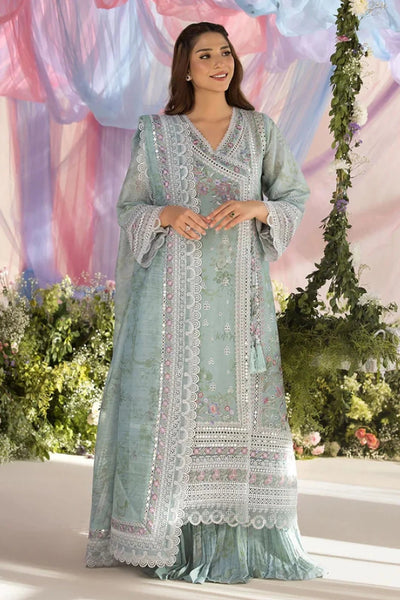 Refreshing Ice Mint: Printed Lawn Suit | Ready To Wear
