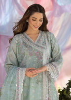 Refreshing Ice Mint: Printed Lawn Suit | Ready To Wear