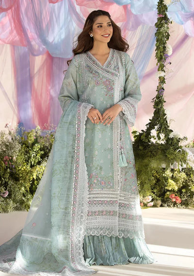 Refreshing Ice Mint: Printed Lawn Suit | Ready To Wear