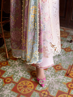 Pastel Lilac & Soft Ivory: Embroidered Cotton Suit