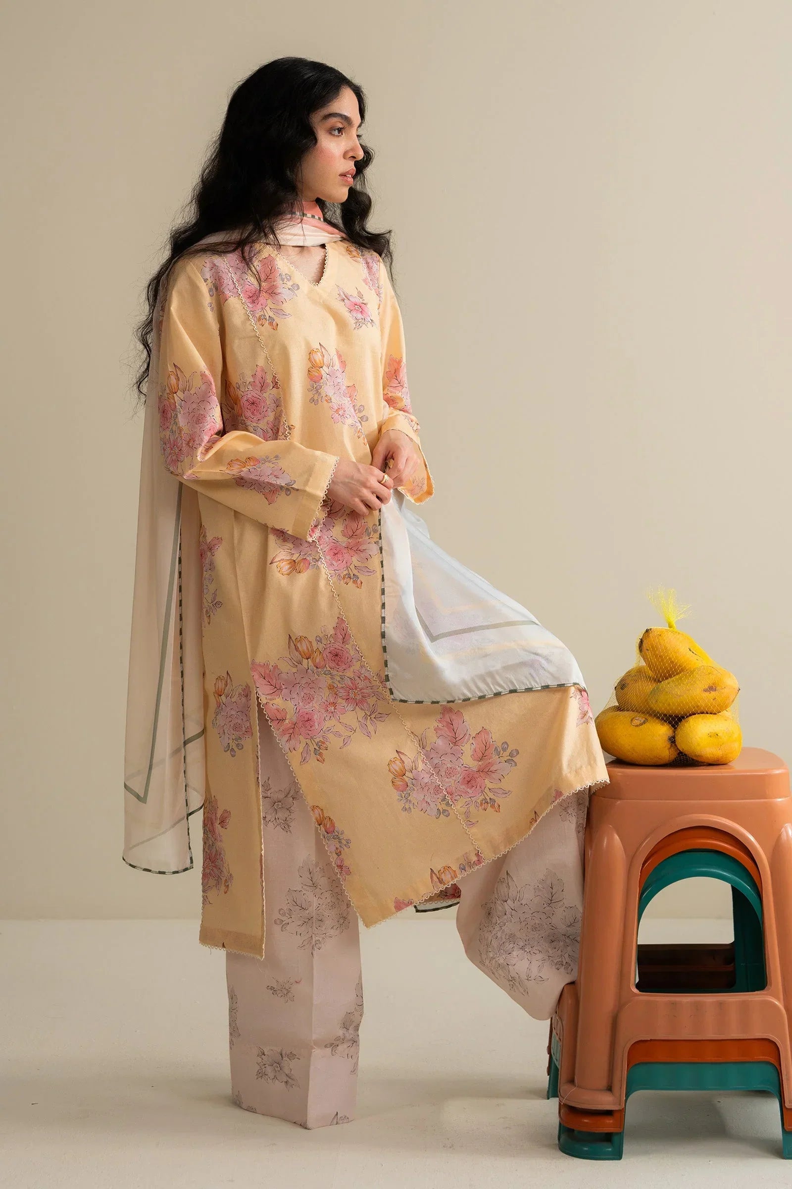 3 Piece Stitched Designer Suit - Ready To Wear
