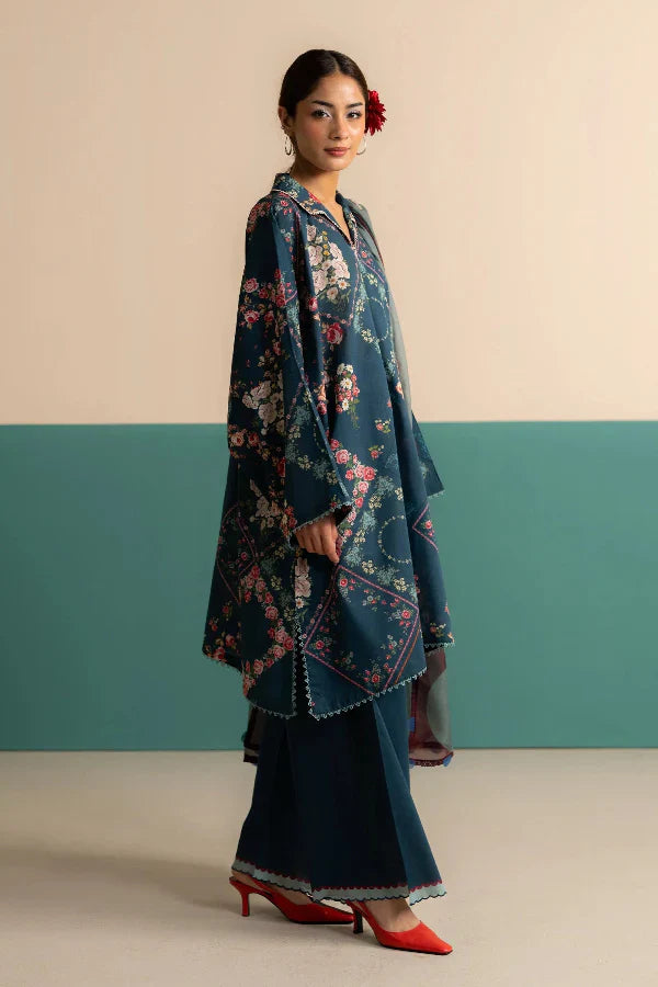 3 Piece Stitched Designer Suit - Ready To Wear