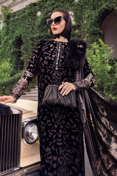 3 Piece Stitched Luxury Velvet Suit - Ready To Wear