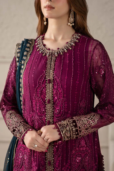 03-Piece Chiffon Suit With Embroidery - Ready To Wear