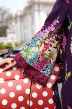 Plum Violet Flora: Embroidered Lawn Suit | Ready To Wear