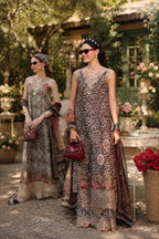 Leopard Print & Deep Crimson: Embroidered Silk Suit