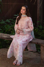 Soft Blush Pink & Ice Blue: Printed Lawn Suit