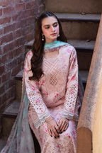 Soft Blush Pink & Ice Blue: Printed Lawn Suit