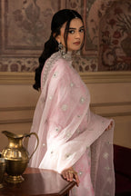 3 Piece Stitched Lawn Silk Suit - Ready To Wear