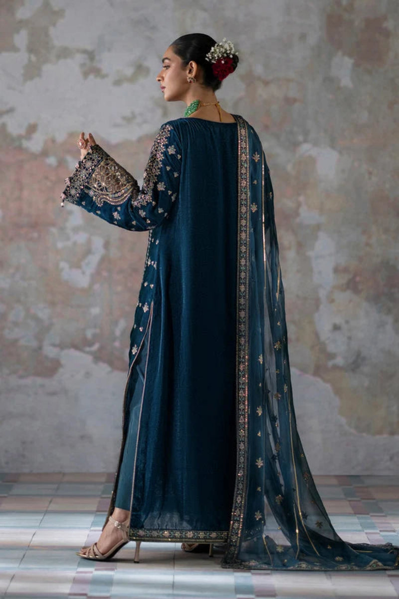 03 Piece Velvet Suit - Ready To Wear