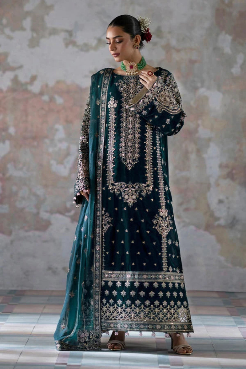 03 Piece Velvet Suit - Ready To Wear