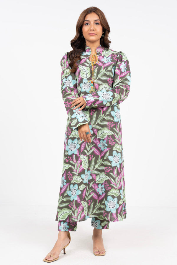 2 Piece Stitched Cotton Suit - Ready To Wear