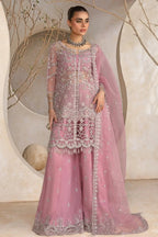 Lilac Mauve & Silver Sparkle: Embroidered Organza Suit | Ready To Wear