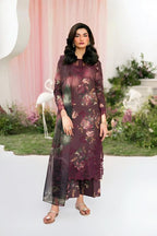 3 Piece Stitched Lawn Suit - Ready To Wear