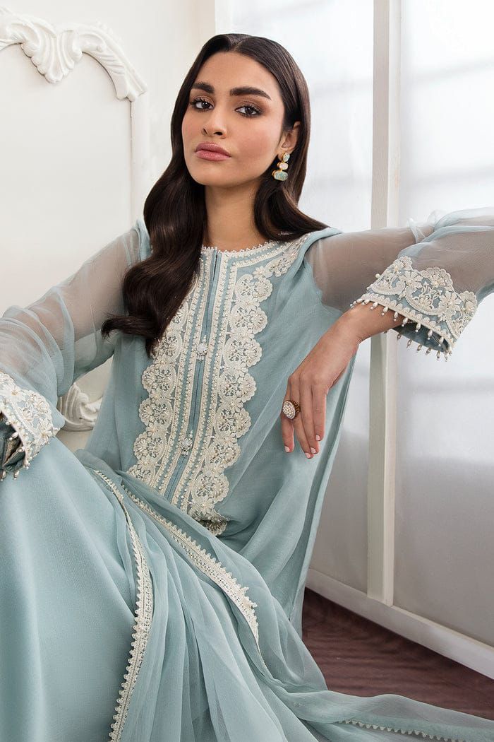 3 Piece Stitched Chiffon Suit - Ready To Wear