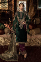 3 Piece Stitched Velvet Suit - Ready To Wear