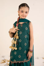 Rich Bottle Green: Embroidered Silk Suit