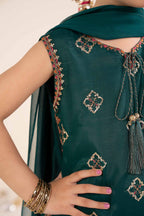 Rich Bottle Green: Embroidered Silk Suit