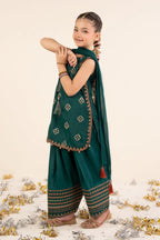 Rich Bottle Green: Embroidered Silk Suit