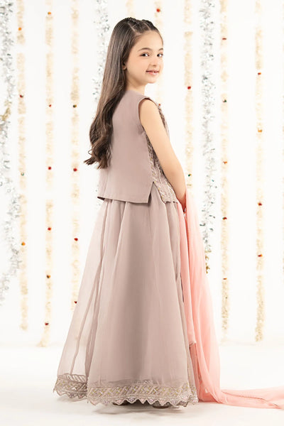 Dusty Lilac & Blush Pink: Organza Blouse & Lehenga
