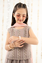 Dusty Lilac & Blush Pink: Organza Blouse & Lehenga