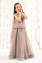 Dusty Lilac & Blush Pink: Organza Blouse & Lehenga