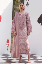 Dusty Mauve & Off-White: Heavy Embroidered Lawn Suit