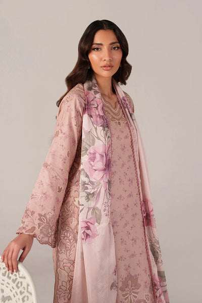 Blush Pink & Rose Floral Accent: Printed Lawn Suit | Ready To Wear