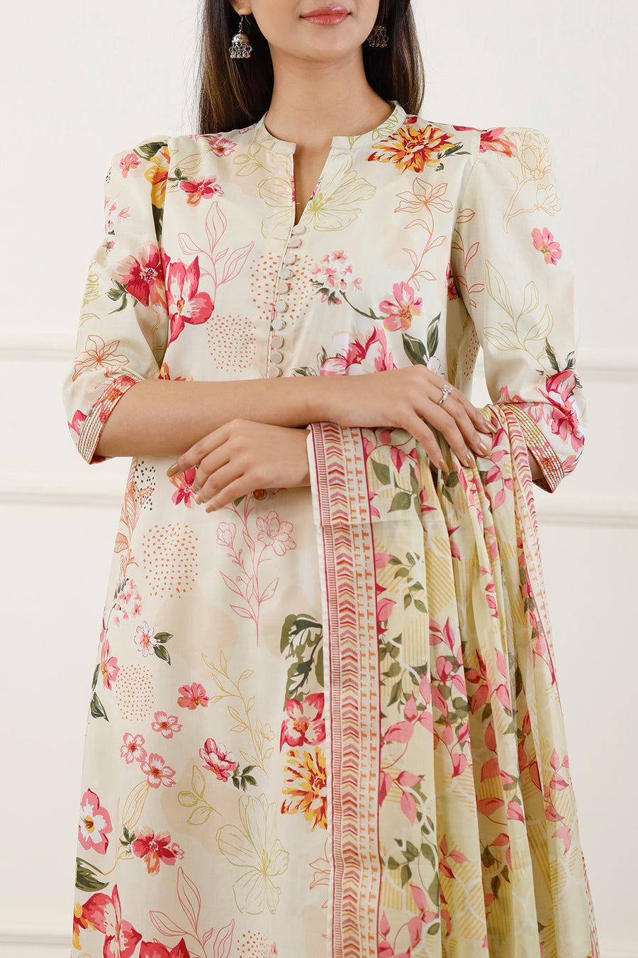 3 Piece Stitched Lawn Suit - Ready To Wear