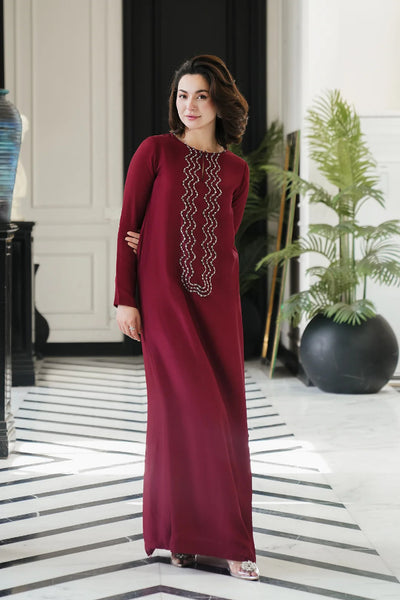 Ethereal Crimson Red: Shamoze Silk Suit