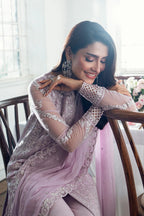 3 Piece Stitched Chiffon Embroidery Suit - Ready To Wear