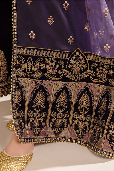 3 Piece Stitched Velvet Suit - Ready To Wear