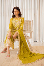 03-Piece Chiffon Suit With Embroidery | Ready To Wear