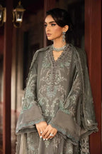 Royal Grey Lawn 3-Piece Embroidered Ready-to-Wear