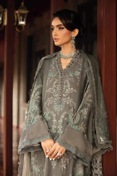 Royal Grey Lawn 3-Piece Embroidered Ready-to-Wear