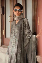 Royal Grey Lawn 3-Piece Embroidered Ready-to-Wear